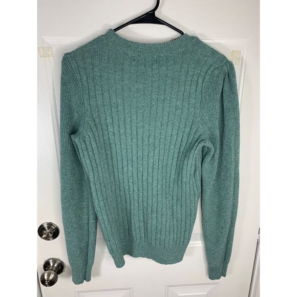 Marled Womens Ribbed Knit Sweater Size M Mint Green Pullover - Picture 2 of 5
